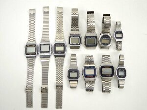 【ジャンク100円～!!】カシオ＆セイコー＆シチズン　デジタル腕時計 11点セット　CASIO W30・31QR-20 他　ビンテージ