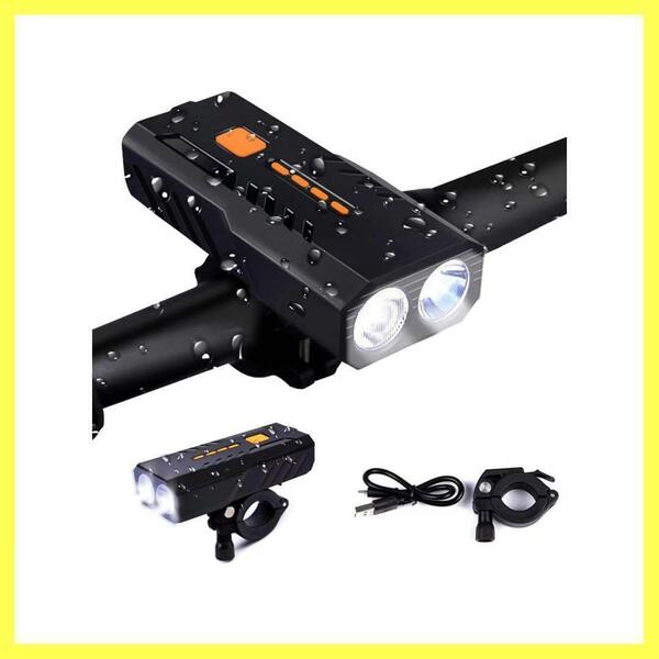 自転車ライト　LED USB充電式　懐中電灯　モバイルバッテリー機能　防水