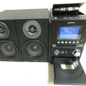 ♪ SONY MD/CD/カセット/ウオークマン/システムコンポ HCD-M35WM ※中古動作品・保存状態＆動作良好・純正リモコンのみ付属・取説無の画像2