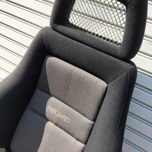 旧車好き様必見! RECARO レカロ LX/LS セミバケットシート  ブラック×グレー 電動レバーの画像10