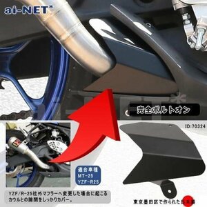 日本製 AKRAPOVIC/アクラポヴィッチ YZF-R25 YZF-R3 MT-25 MT-03スリップオン(S-Y2SO11-AHCSS)MOTO-GP STYLE 用 マフラーカバー 1年保証