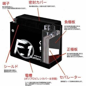 F1 バッテリー FTZ7S【YUASA ユアサ YTZ7S GTZ7S DTZ7S TTZ7S 互換 】安心の1年保証付き 液入れ充電済み バイク用 バッテリー ズーマーの画像2