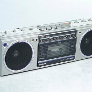 K101604*4A▲National/ナショナル RX-F20 ラジオカセットレコーダー FM/AMラジカセ オーディ METAL/メタル シルバー 昭和レトロの画像1