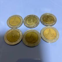 タイ10バーツ硬貨6枚　バイメタル_画像2