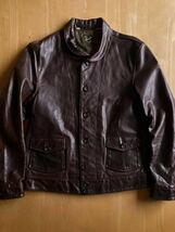 LVC Menlo COSSACK Leather Jacket M イタリア製 世界限定500着 コサックジャケット A-1 レザージャケット LEVI'S VINTAGE CLOTHING RRL_画像1