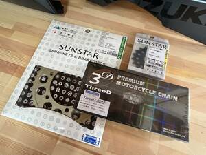 GSX ーR1000 コンバートキット【江沼チェーン（EK ThreeD）520Z 120L・サンスターRK102 42・3B3 17】K9〜L6 純正歯数（ノーマルレシオ）