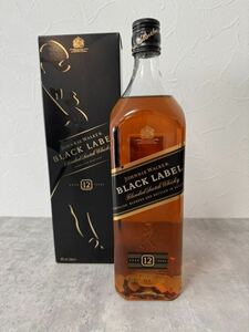 【トレモ】未開栓 ジョニーウォーカー BLACK LABEL 12年/ジョニ黒 JOHNNIE WALKER 化粧箱付き 