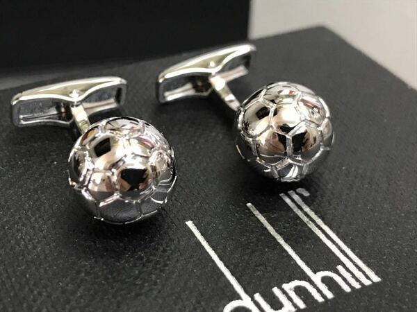 新品同様 ダンヒル サッカーボール カフス カフリンクス