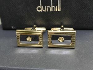  Dunhill cuffs cuff links silver ×d Logo Gold 