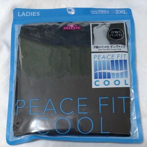 AEON トップバリュ★PEACE FIT 汗取りタンクトップ 黒 ２ＸＬ