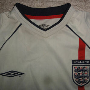 イングランド代表 ユニフォーム 2002 Sサイズ 02 W杯 アンブロ 正規品 サッカー ビンテージ オーウェン ベッカムの画像3