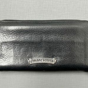 ★ブランド★クロムハーツ CHROME HEARTS★ラウンドファスナー 長財布 レザー ブラック★美品★全文を必ずお読みください◆の画像1