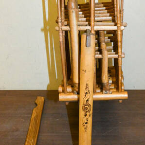 アンクルン / Angklung マレーシア 竹楽器 ユネスコ無形文化遺産 幅約40cm 高さ約45cm 奥行概19cmの画像7