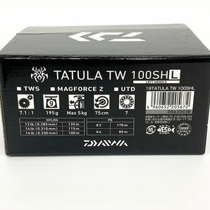 DAIWA ダイワ 19 TATULA タトゥーラ TW 100SHL ベイトリール 左ハンドル [U12658]の画像9