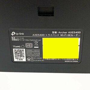 美品 tp-link 超高速トライバンド Wi-Fi 6E ルーター Archer AXE5400 [U12749]の画像4