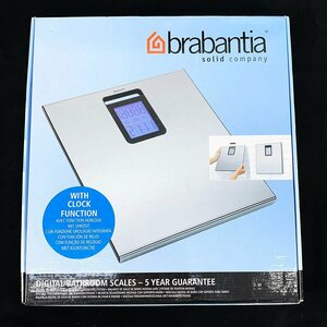 ブラバンシア brabantia デジタル 体重計 160kgまで バススケール シルバー 動作OK 箱付き [M11465]