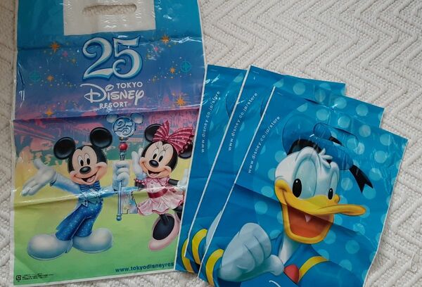 ディズニーストア　ショップ袋25周年、ドナルド