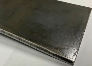  thickness 14mm iron plate 20.6cm×26.7cm cooking .DIY. engraving / steel material / gold floor / working bench / camp / barbecue / plate / metal / extremely thick / steak / cut board / metal plate / leather 