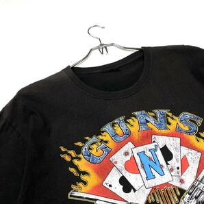 90's古着 ボディ不明 Guns N' Roses/ガンズ アンド ローゼズ バンドTシャツ ブラック シングルステッチの画像8