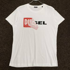 DIESEL(ディーゼル)半袖Tシャツ センターロゴ メンズM ホワイトの画像1