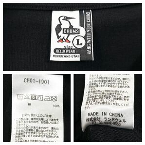 CHUMS(チャムス)半袖Tシャツ 胸ポケ 刺繍ロゴ メンズL ブラックの画像2