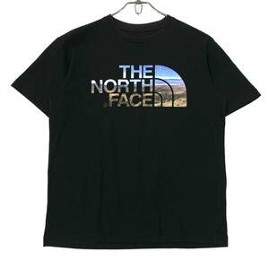 THE NORTH FACE(ザノースフェイス)半袖Tシャツ プリントロゴ メンズM ブラック