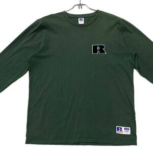 USA製 RUSSELL ATHLETIC/ラッセルアスレチック 長袖Tシャツ ロンT カットソー メンズXL グリーン系