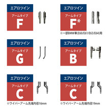 BOSCH ボッシュ ワイパー エアロツイン フロント左右2本 VOLVO V50 2.4i CBA-MB5244/UA-MB5244 05.08～10.07 AP26U/AP20U_画像3