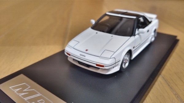 即決　Mark43　TOYOTA　MR2　G-Limited　AW11　トヨタ　スーパーチャージャー　Ｔバールーフ　トムズ　スーパーホワイト　白　1/43