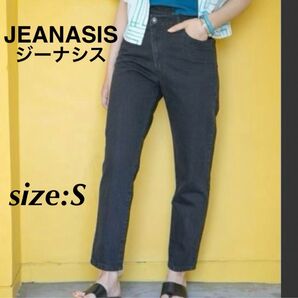 JEANASIS ジーナシス ラップデザインデーパードデニム 黒デニム