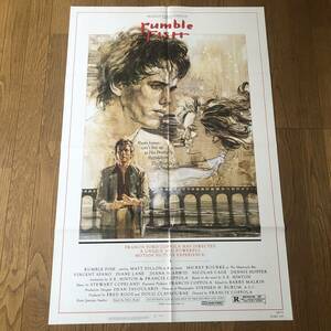 「ランブルフィッシュ」USA版ポスター マット・ディロン、ミッキー・ローク、ダイアン・レイン、デニス・ホッパー RUMBLE FISH コッポラ