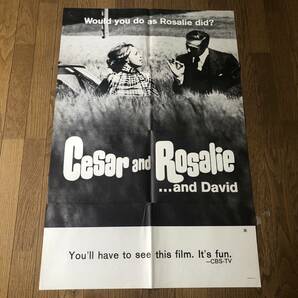 「夕なぎ」USA版ポスター ロミー・シュナイダー、イヴ・モンタン、サミー・フレイ CESAR ET ROSALIE クロード・ソーテ の画像1