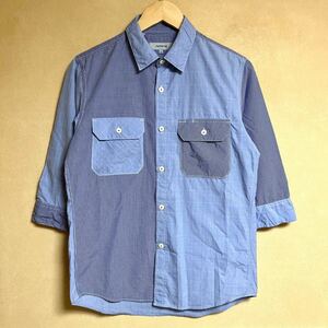 nonnative / Nonnative asimeto Lee check shirt 7 minute sleeve 