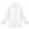 シースルー トップス シャツ 透け感 シアー シアーシャツ 長袖 オーバーサイズ 羽織り ホワイト白 Lサイズ_画像4
