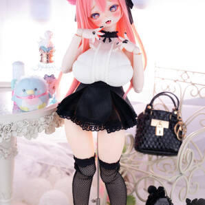 ＊うむ＊ 難有 パテ盛り MDD DDH-29 SW セミホワイト カスタムヘッド ウィッグ おまけレジンアイ 衣装 ケモ耳の画像8