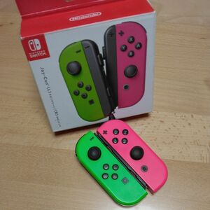 Joy-Con L ネオングリーン/ R ネオンピンク Nintendo Switch　ジャンク品