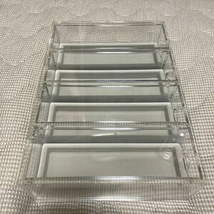  Muji Ryohin acrylic fiber glasses * small articles case velour inside box bulkhead attaching 