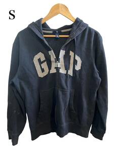 パーカー 長袖 スウェット スウェットパーカー　ジップアップ　GAP ギャップ　黒