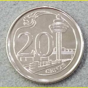 【シンガポール 20セント 硬貨/2017年】 20 CENTS/20￠/現行硬貨/コインの画像2