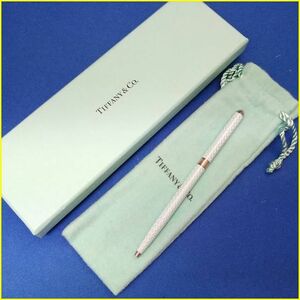 【USED/TIFFANY＆CO.】ティファニー ダイヤモンドテクスチャー パースペン ツイスト式ボールペン ティファニーブルー×スターリング/925SV