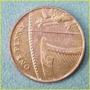 【イギリス 1ペニー 硬貨/2012年】 ONE PENNY/銅貨/エリザベス2世/コイン