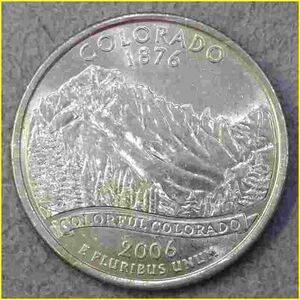 【アメリカ 50州25セント硬貨《コロラド州》/2006年】クォーターダラーコイン/50州25セント硬貨プログラム/The 50 State Quarters Program