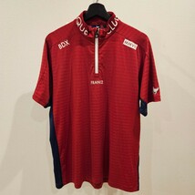 【送料無料】CLUNK クランク 半袖ポロシャツ ゴルフウェア XLサイズ 赤色 レッド メンズ_画像1
