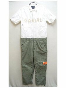 ●即決[L]GAVIAL GVL-18AWB-0338 18AW 半袖 つなぎ ドッキング コンビ 切替 ガヴィル ツナギ ジャンプスーツ オールインワン パンツ■1642