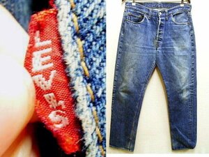 即決[W36]美色 色落ち オリジナル Levi's 501 BIG E ビッグE 66前期 赤耳 セルビッチ デニム パンツ■6090