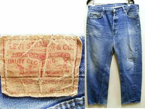 ◇即決[W40]美色 色落ち オリジナル 66後期 Levi's 501 ビンテージ 赤耳 セルビッチ デニム パンツ■6406