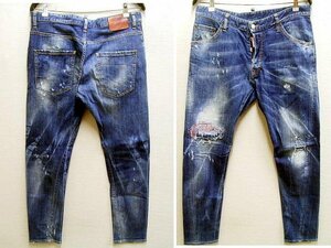 即決[48]DSQUARED2 17SS CLASSIC KENNY TWIST JEAN S74LB0088 ストレッチ クラシック ケニー スリム デニム パンツ■6555