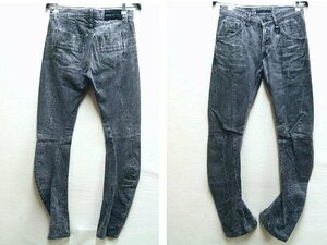 即決[1]JULIUS_7 2011年 COTTON DENIM ベンディングパンツ ねじれ バナナ デニム グレー パンツ■6625