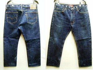 ◇即決[W34]美色 色落ち Supreme×Levi's 505 00505-0578 別注 コラボ スタープリント USA製 11AW アメリカ デニム パンツ■92