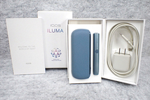 【中古 良品】IQOS ILUMA アイコス イルマ アズールブルー 本体 電子タバコ 付属品付き(PDA539-1)_画像1